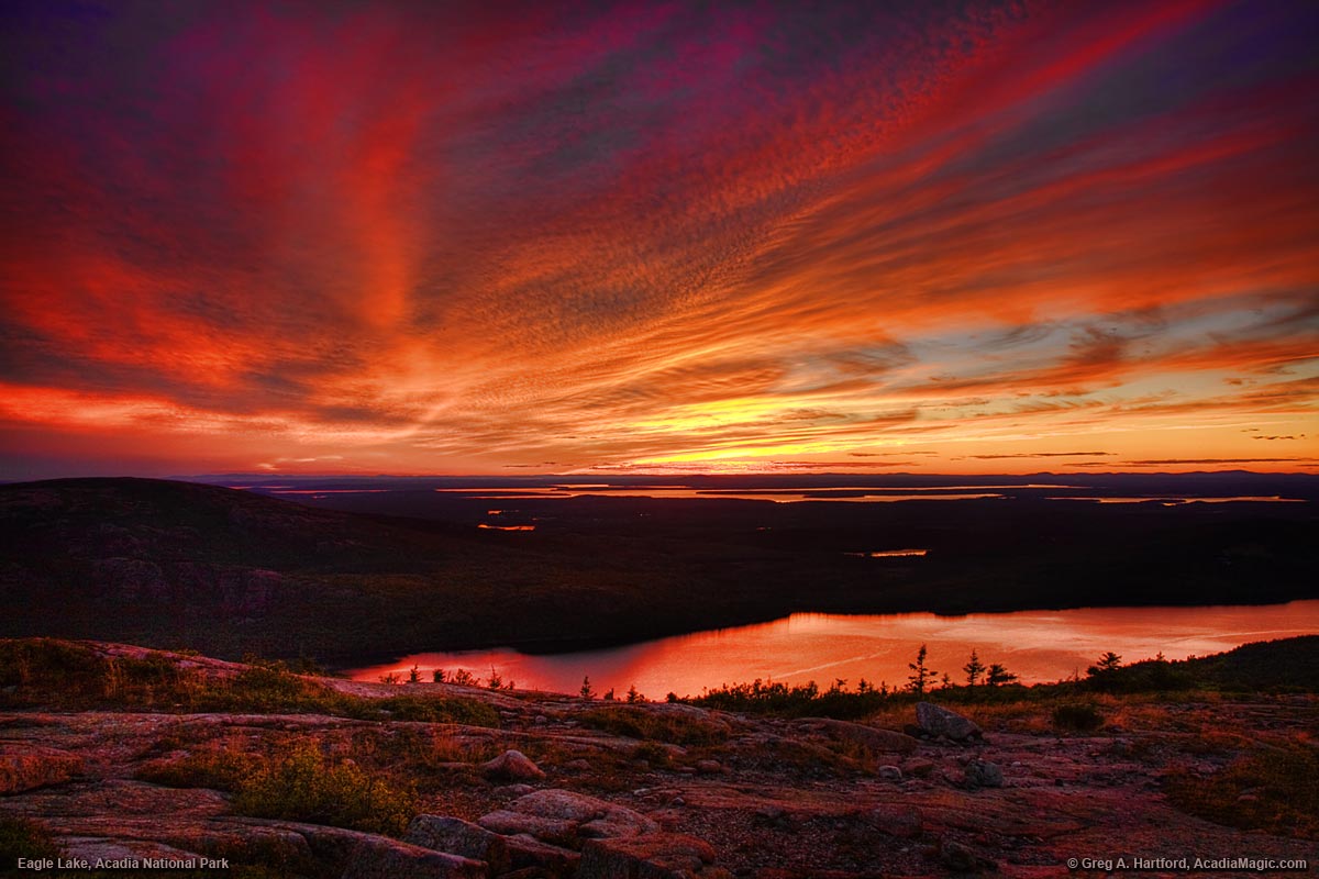 Cadillac Mountain Sunset in Acadia National Park, Maine