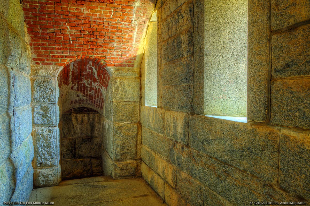 Interior Hall of Fort Knox in Prospect, Maine