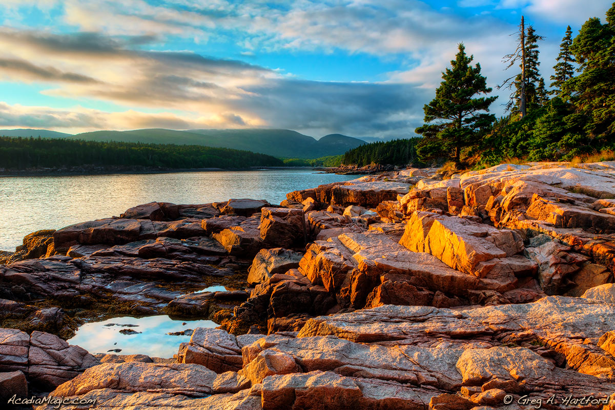 Sunset on Otter Point in Acadia National Park, Maine