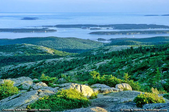 View of Cranberry Islands from Cadillac Mountain