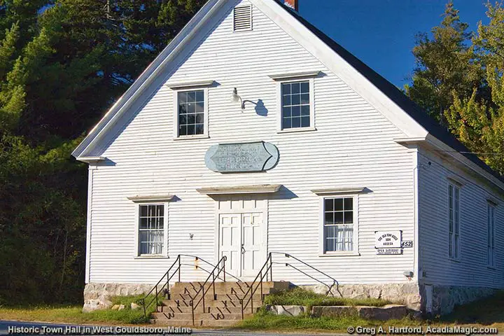 Historic Old Town House built in 1884 to be Gouldsboro Town Hall