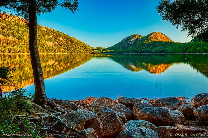 Reflection of the Bubbles at Jordan Pond in Acadia