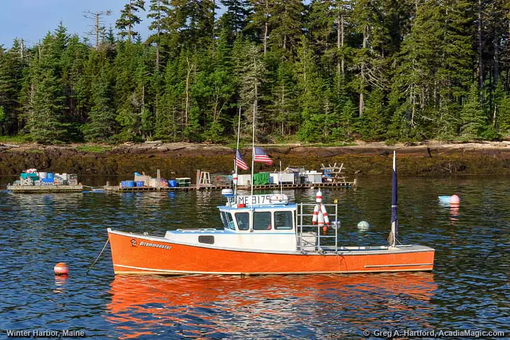Maine lobster boat inWinter Harbor