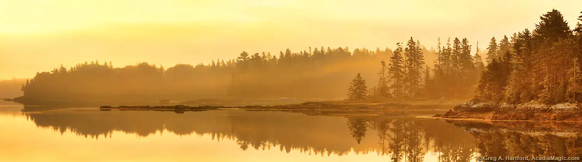 View of Mount Desert Island from Thompson Island, Maine
