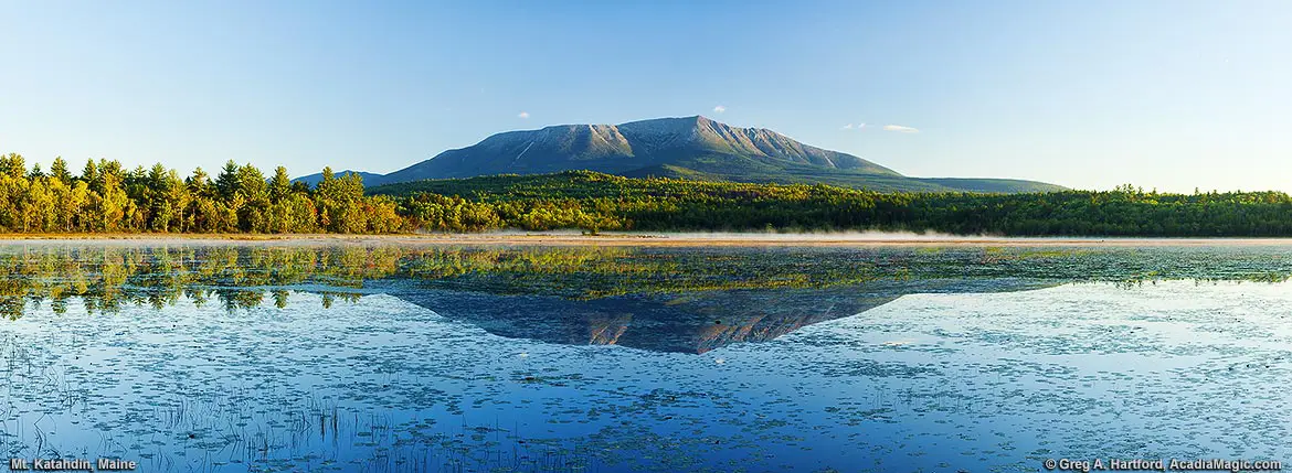 Early September view of Mount Katahdin