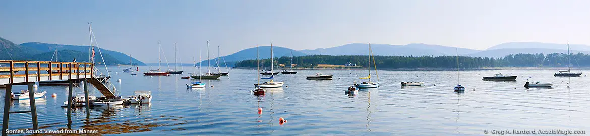Somes Sound as seen from the shores of Manset in Southwest Harbor, Maine