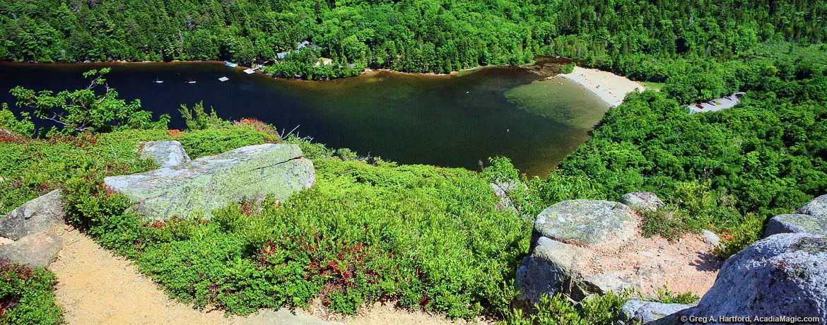 View of Echo Lake from Beech Mountain Trail
