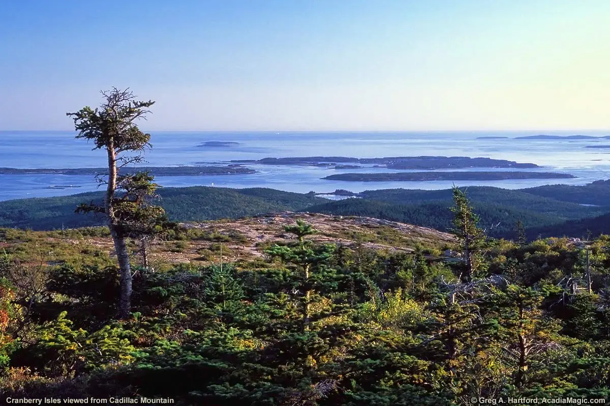View of Cranberry Isles from Cadillac Mountain