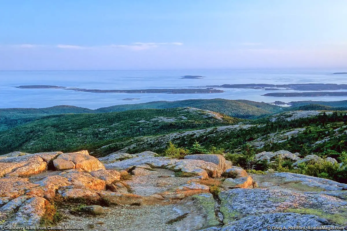View of Cranberry Isles including Baker Island
