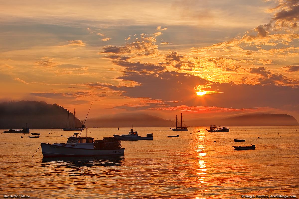 Sunrise in Bar Harbor, Maine