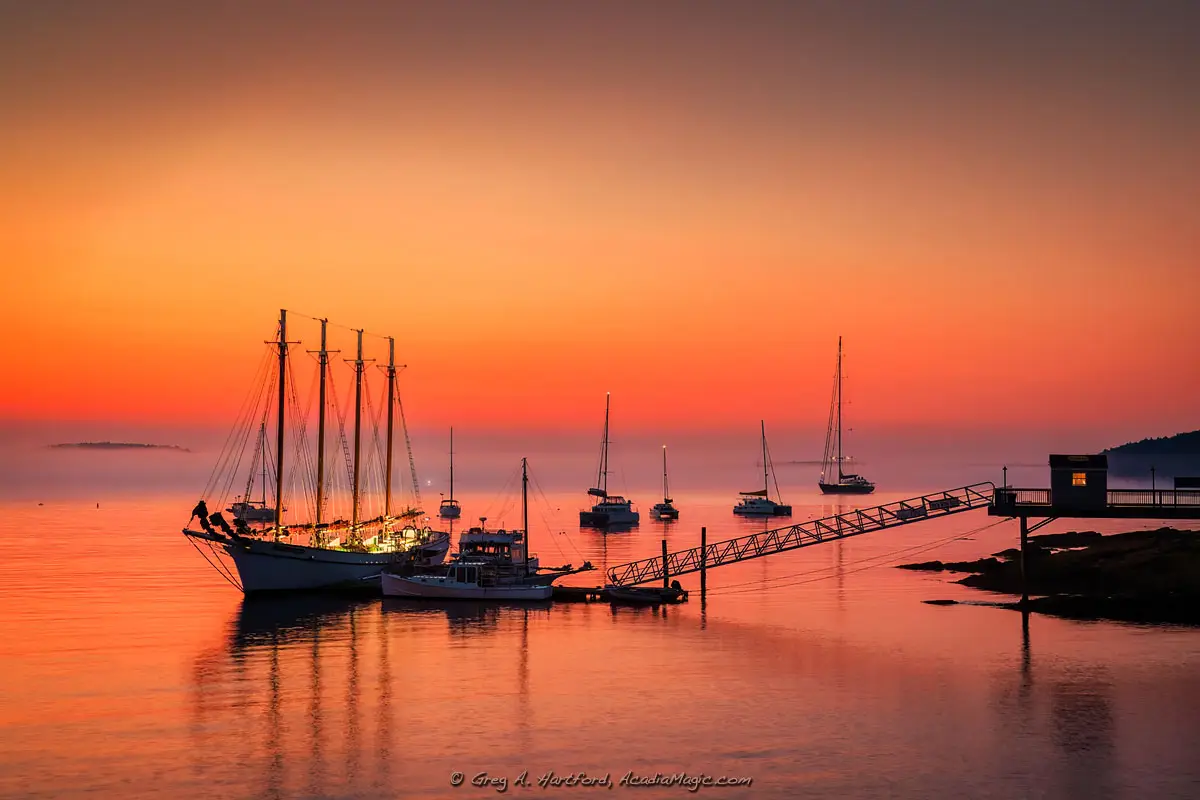 Schooner Margaret S. Todd next to Shore Path in Bar Harbor