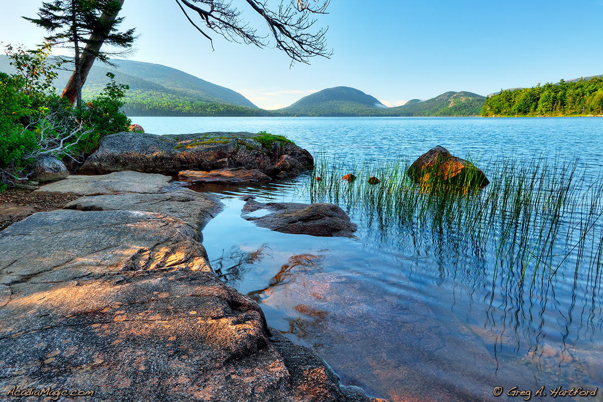 Eagle Lake in Bar Harbor, Maine and Acadia National Park