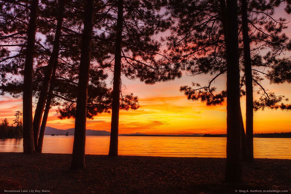 Moosehead Lake Sunset at Lily Bay