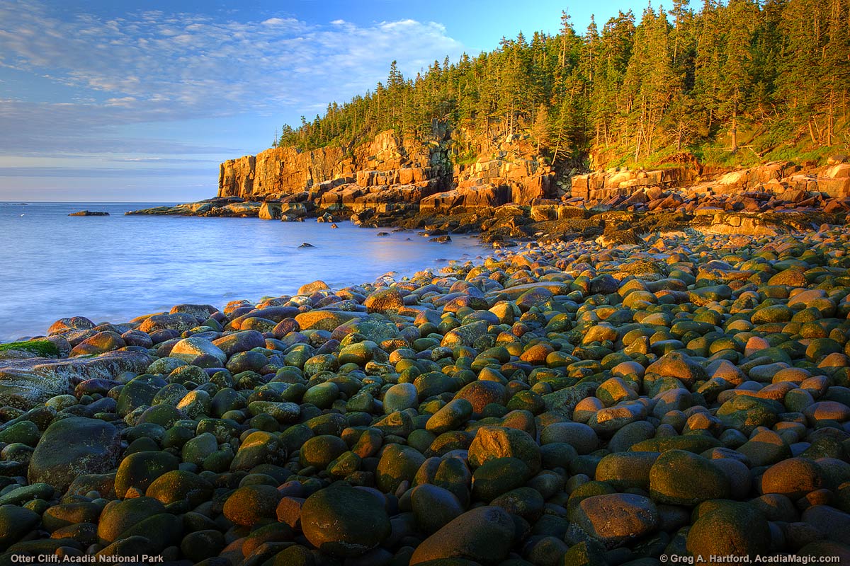 Sunrise at Otter Cliff in Acadia National Park