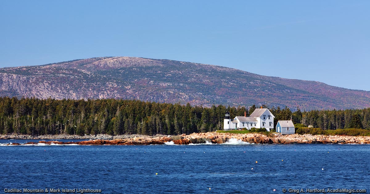 Winter Harbor Lighthouse on Mark Island, Maine, Schoodic