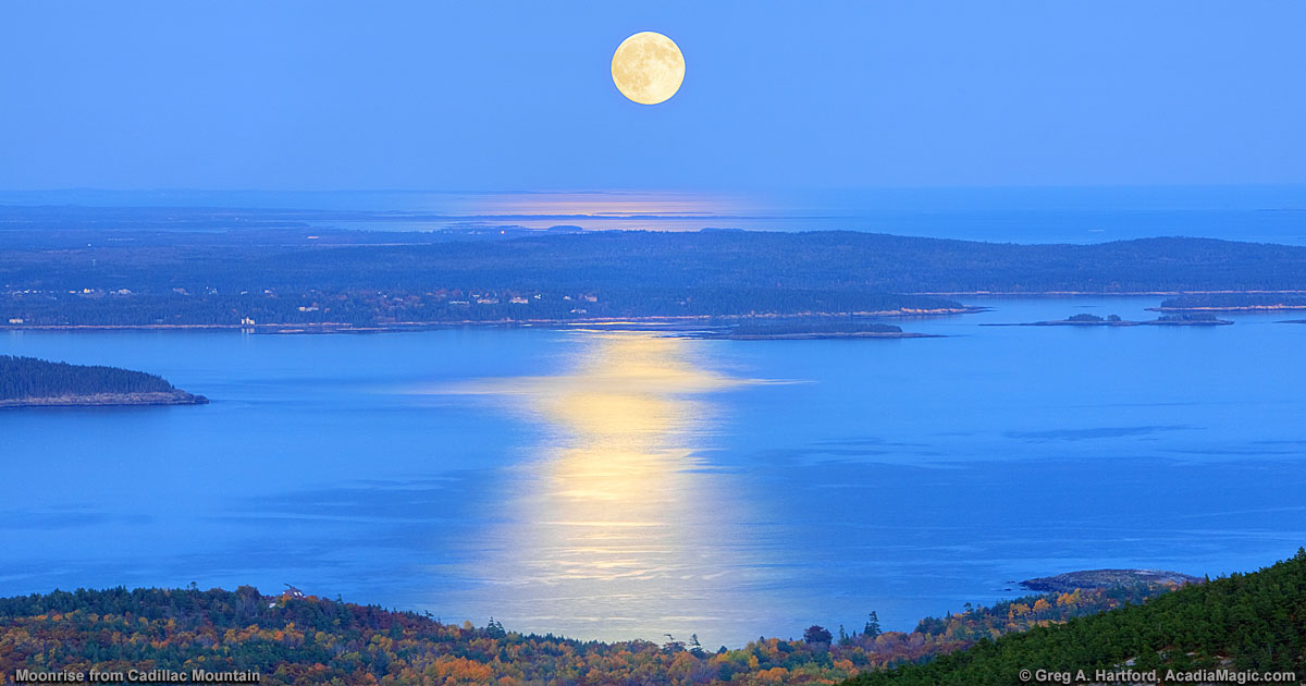 Moonrise over Jackson Lab, Bar Harbor