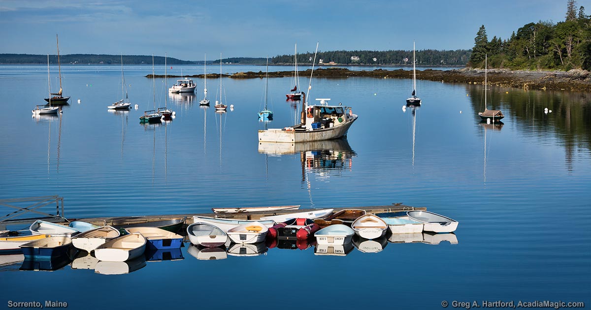 Sorrento, Maine Boats in Harbor Coastal Down East