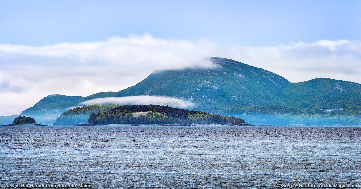 Sorrento, Maine View Of Bar Harbor & Champlain Mountain
