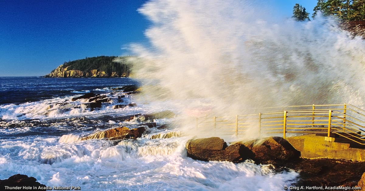 Thunder Hole with Crashing Wave Acadia