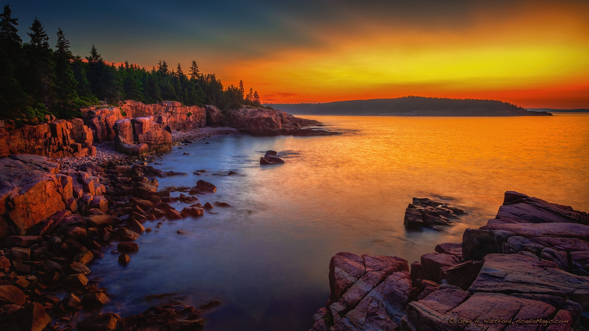Acadia National Park at twilight