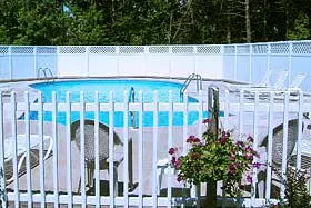 Pool at Acadia Pines Motel