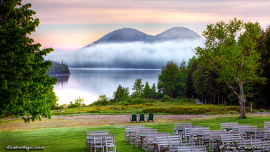 Jordan Pond with Bubble Mountains