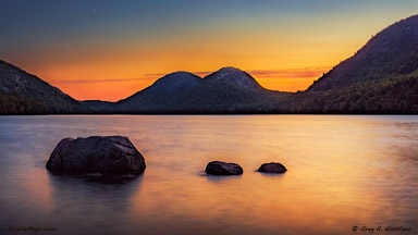 View of Jordan Pond at 4:00 AM