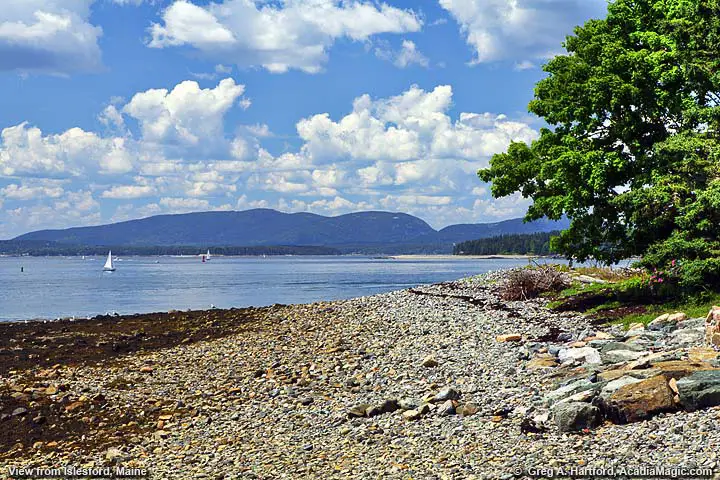 View of Mount Desert Island from Islesford, Maine
