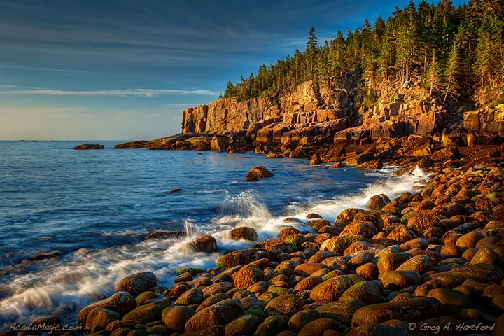 Sunrise at Otter Cliff in Acadia National Park