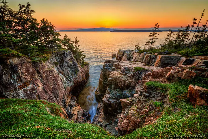 Western View from Schoodic Peninsula in Acadia National Park