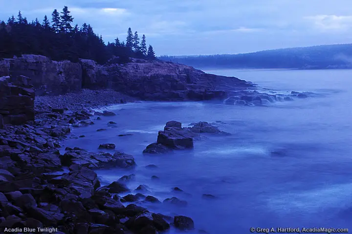 Acadia National Park before sunrise