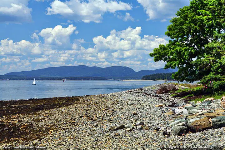 View of MDI mountains from Islesford shore