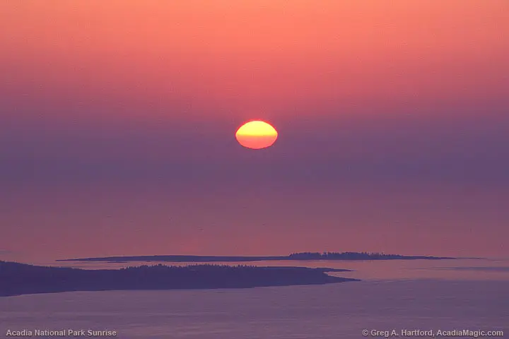 Sunrise over Schoodic Point
