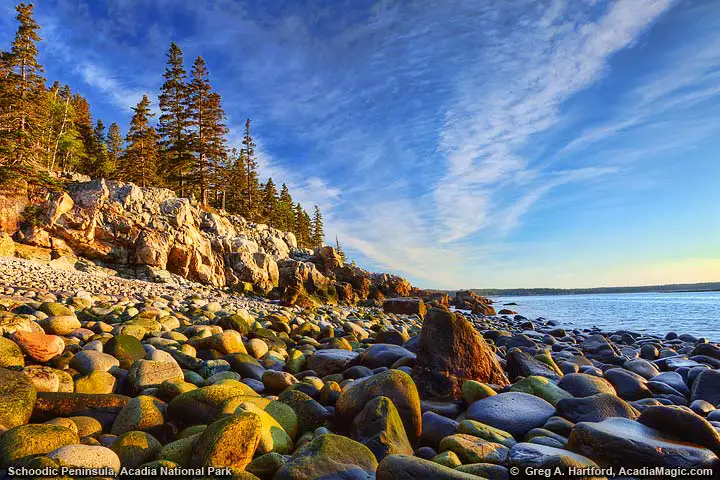 Schoodic Peninsula sunrise in Acadia National Park
