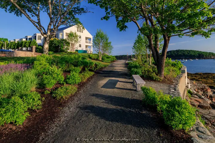 This is the Bar Harbor Shore Path looking north.