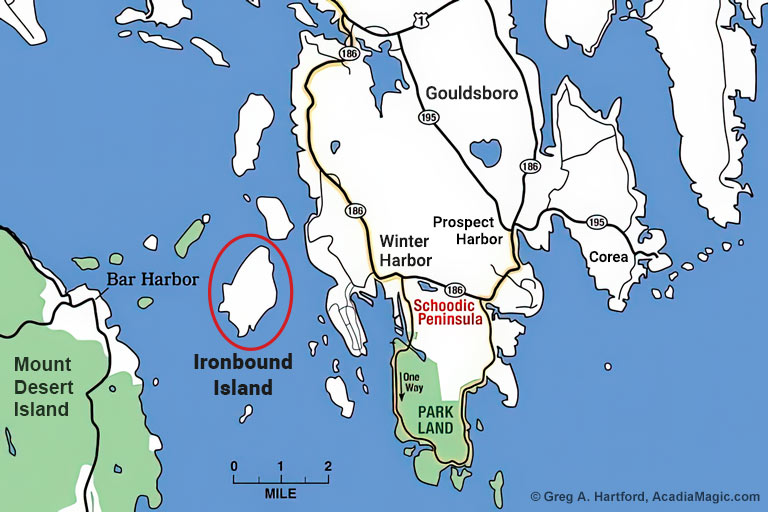 Ironbound Island location map