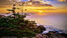 A beautiful misty sunrise in Acadia National Park