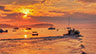 Lobster Boats leaving Bar Harbor at sunrise