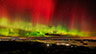 Aurora Borealis over Bar Harbor and Cadillac Mountain