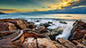 Stormy sea at Thunder Hole in Acadia National Park