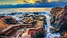 Stormy seas during sunrise at Thunder Hole in Acadia National Park