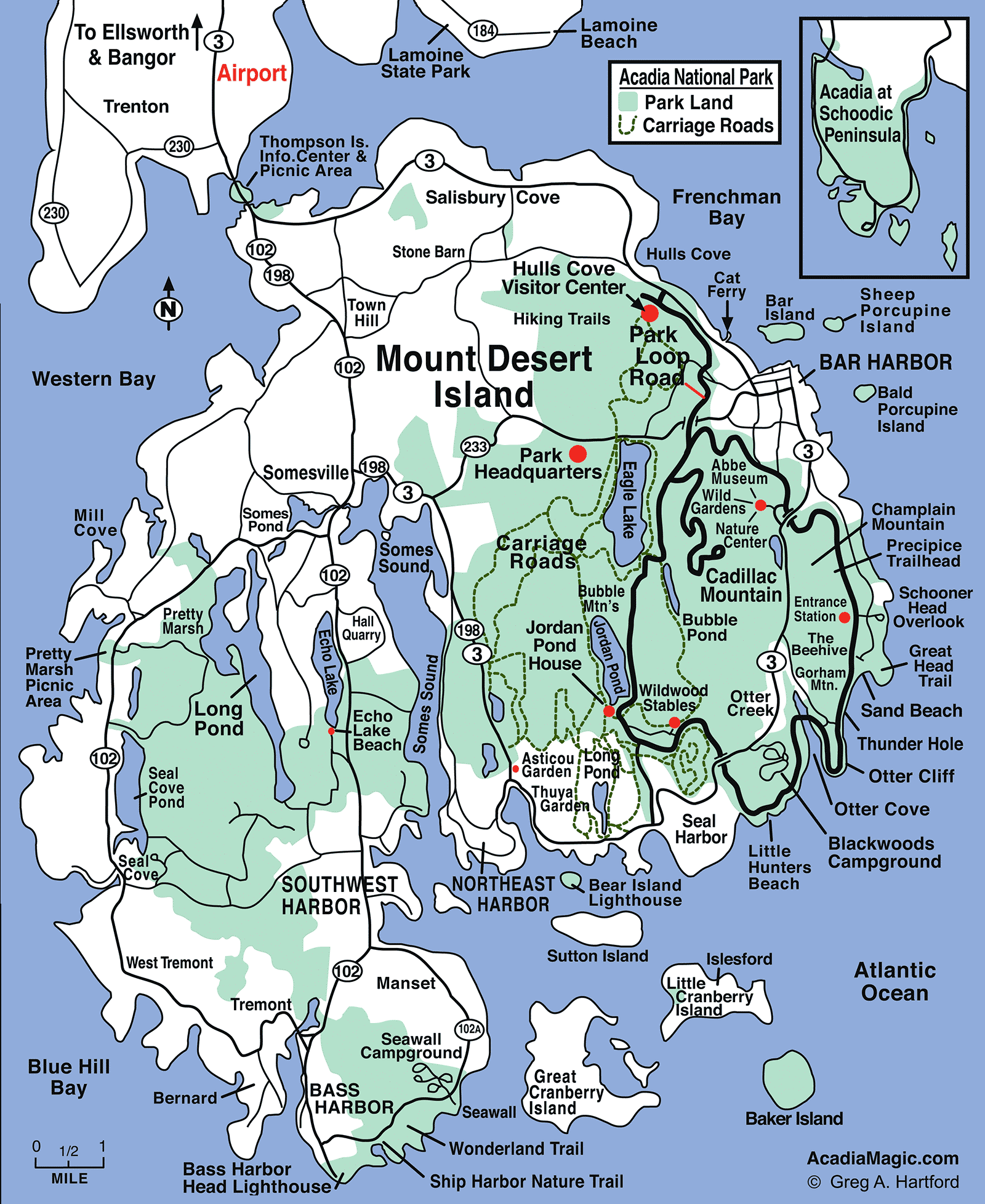 Mount Desert Island Map