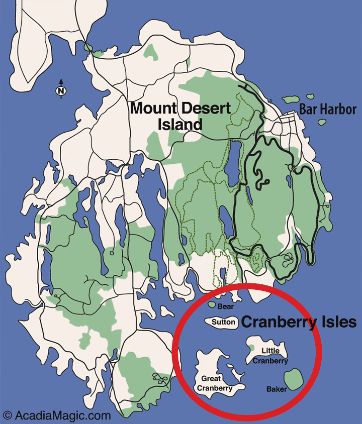 Location map of Somes Pond in Somesville, Maine
