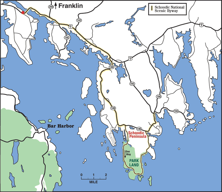 Location map of Franklin, Maine
