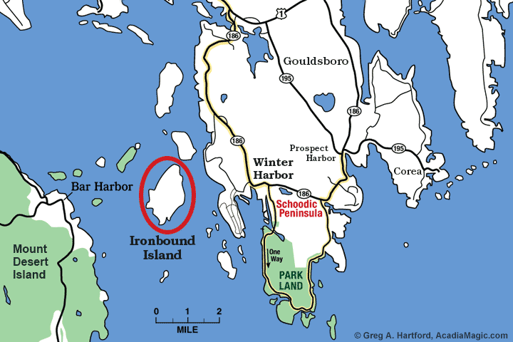 Location map of Ironbound Island