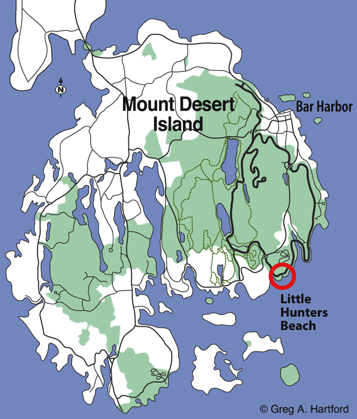 Little Hunters Beach Location Map