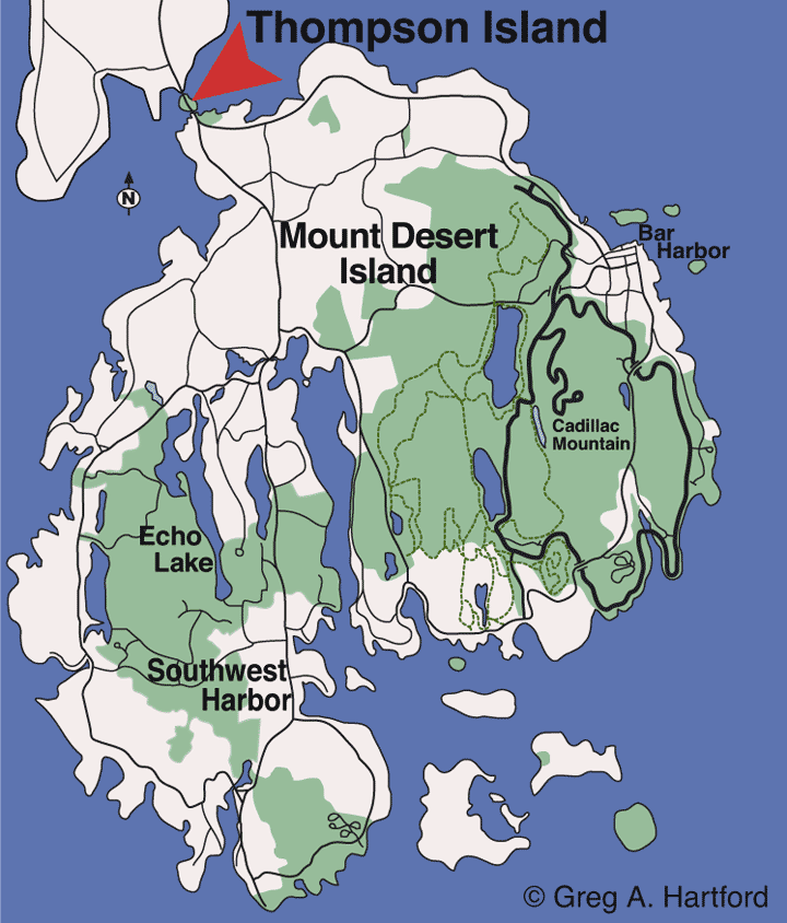 Thompson Island Location Map