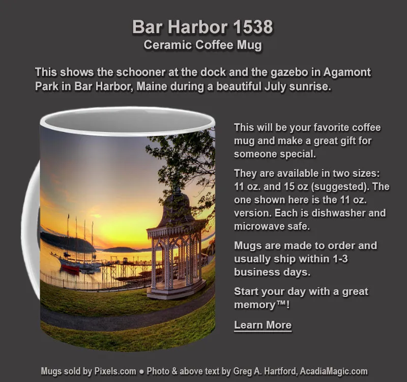 Coffee Mug with photo of Bar Harbor, Maine